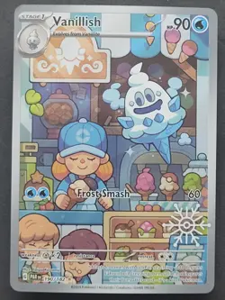 Vanillish Holiday Stamp 190/182 Illustration Rare Paradox Rift Pokemon TCG - Image 1