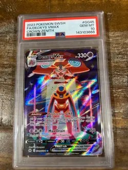 POKEMON 2023 Corwn Zenith Full Art DEOXYS Vmax #GG45 PSA 10 Gem Mint RARE - Image 1