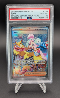 Iono 2023 Pokemon Paldea Evolved EN Special Illustration Rare #269 PSA 10 - Image 1