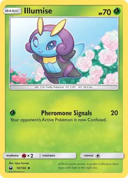 Illumise (18/168) Uncommon NM CES SM - Celestial Storm Pokemon TCG - Image 1