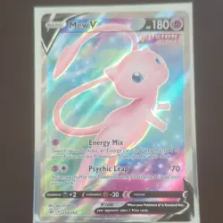 Pokemon TCG Swsh08 Fusion Strike Mew V 250/264 Ultra Rare Full Art Holo English - Image 1