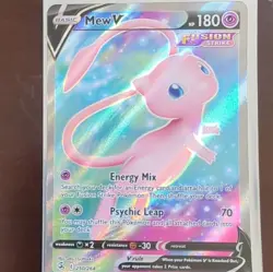 Pokemon TCG Swsh08 Fusion Strike Mew V 250/264 Ultra Rare Full Art Holo English - Image 4