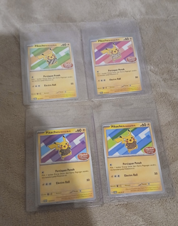 Pikachu Berkemeja Batik Indonesian set of 4 TCG SV-P Promo - Image 1