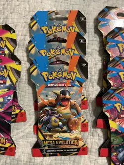 Pokemon TCG Lot of (12) Mega Evolution Sleeved Booster Pack - Image 3