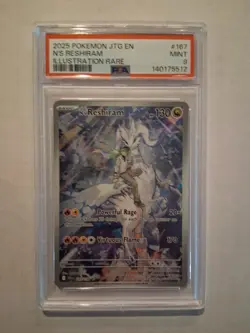 2025 POKEMON JTG EN-JOURNEY TOGETHER #167 N'S RESHIRAM PSA 9 - Image 1