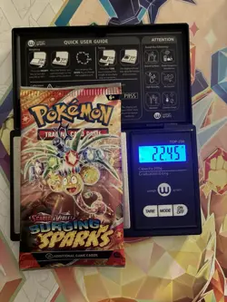 HEAVY! 22.45g Surging Sparks Pokemon TCG Booster Pack - Image 1