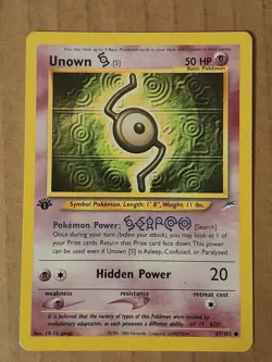 Pokemon Unown S 87/105 1st Edition NEO Destiny NM See Pictures - Image 1