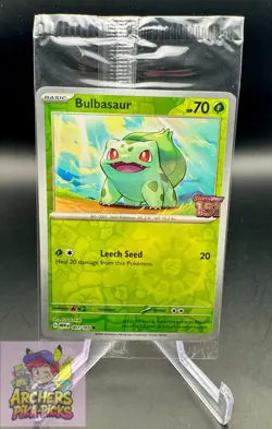 BULBASAUR-001/165-SEALED-BEST BUY STAMPED PROMO-POKEMON-151-FREE SHIPPING! - Image 1