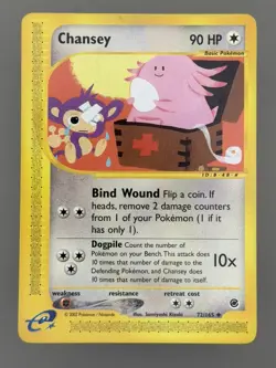 Chansey Expedition Base Set 72/165 Non Holo Uncommon English Pokemon TCG - Image 1
