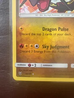 NM Shining Rayquaza Holo Rare 56/73 Pokemon SM Shining Legends English Mint - Image 3