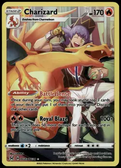 Pokemon Charizard Ultra Rare SWSH11: Lost Origin Trainer Gallery TG03/TG30 NM - Image 1