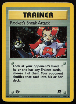 PL Rocket's Sneak Attack 16/82 Team Rocket Holo 1st Edition - Image 1