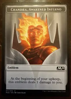 Chandra, Awakened Inferno Emblem (011) Core Set 2020 M20 MTG Magic - Image 1