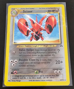 Pokemon TCG Scizor Neo Discovery Set Rare - Non Holo #29/75 Lightly Played - Image 2
