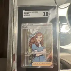 Lady 193/196 Sword & Shield Pokemon TCG Lost Origin Ultra Rare SGC 10 Gem Mint - Image 1