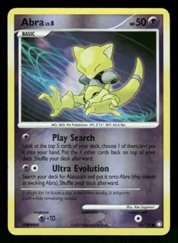 Pokemon Abra Common Mysterious Treasures 69/123 HP Reverse Holo - Image 1