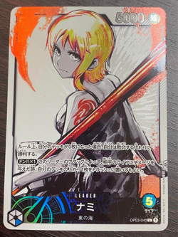ONE PIECE Card Game Mighty Enemies OP03 040 Nami leader Character V3 - Image 1