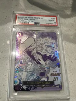 One Piece Gum-Gum Giant OP09-078 Vol. 2 Foil Alternate Art PSA 10 2025 EN - Image 2
