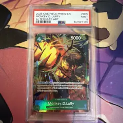 PSA 9 Mint One Piece PRB02-005 Monkey D. Luffy Alternate Art English - Image 4