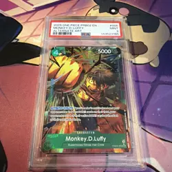 PSA 9 Mint One Piece PRB02-005 Monkey D. Luffy Alternate Art English - Image 5