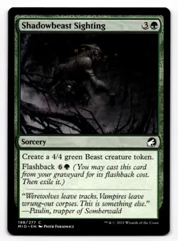MTG Shadowbeast Sighting 198/277 Mid Midnight Hunt - Image 1