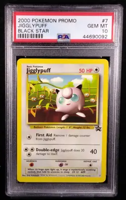 PSA 10 Pokemon TCG Jigglypuff #7 2000 Promo Black Star - Image 1