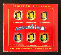 1999 Burger King Pokemon Gold Cards EMPTY BOX Mewtwo Red - Image 3