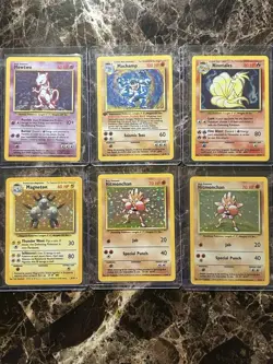 6 Vintage Base Set Holo Pokemon Cards - Image 1