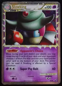 Slowking Prime Holo Bleed 85/90 2010 HG&SS Undaunted Pokemon Card Holo - Nm/Lp - Image 1