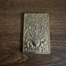 Charizard Burger King Gold Plated 23K Gold Metal Pokemon Card - Image 1