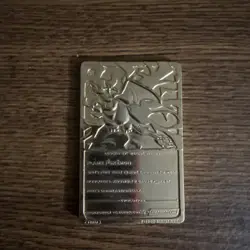 Charizard Burger King Gold Plated 23K Gold Metal Pokemon Card - Image 2