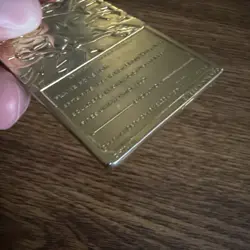 Charizard Burger King Gold Plated 23K Gold Metal Pokemon Card - Image 3