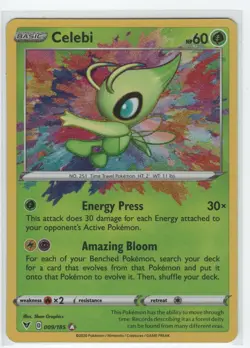 Celebi 009/185 Amazing Rare - Vivid Voltage - Pokemon TCG Card - Image 1