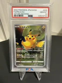 Pikachu PSA 10 AR FA 205/172 s12a Vstar Universe Card Pokemon Japanese - Image 1
