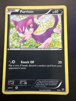 Pokemon TCG Purrloin McDon's Promos Holo Card 9/12 NM Condition - Image 1