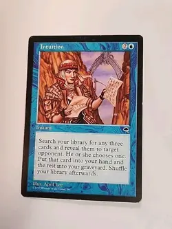 Magic the Gathering Intuition MTG Tempest MP Moderate Play - Image 1