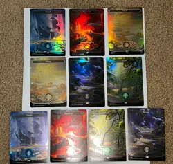 MTG Full Art Galaxy & Regular Foil Unfinity Not Orbital Complete Set 10 Cards NM - Image 1