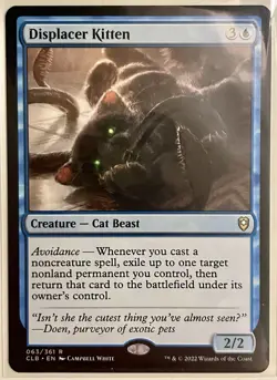 NM Displacer Kitten Commander Legends: Battle for Baldur's Gate CLB 063 MTG - Image 1