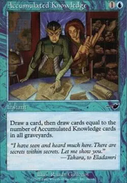 1x Accumulated Knowledge Moderate Play, English Nemesis MTG Magic - Image 1
