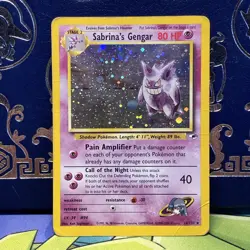 Pokemon 2001 Sabrina's Gengar 014/132 Gym Heroes Holo HP - Image 1