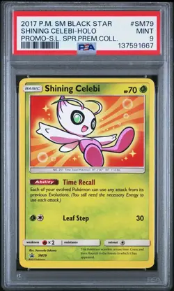 PSA 9 Mint Shining Celebi Holo SM79/73 Legends Super Premium Collection Pokemon - Image 1