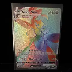 Pokemon TCG Scizor VMAX Darkness Ablaze Rainbow Rare Card 193/189 NM - Image 3