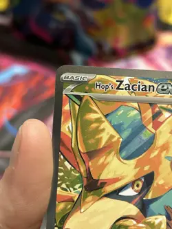 Pokemon Hop's Zacian ex 186/159 Sv09 Journey Together Rare Full Art Holo EX 230… - Image 4