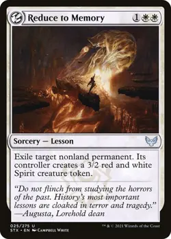 Reduce to Memory 25 STX MTG White Lesson Sorcery Exile 2021 Foil Uncommon - Image 1
