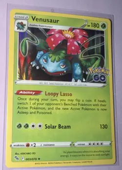 Pokemon Venusaur 003/078 Pokemon GO Holo NM - Image 1