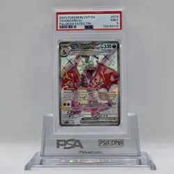 2024 Pokemon SVP EN Paldean Fates Tin #074 Charizard ex PSA 9 - Image 1