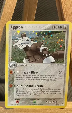 Pokemon TCG Aggron Holo Rare Ex Legend Maker 2/92 - NM - Image 1