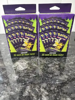 Pokemon Trick or Trade Booster Box Set - 2 Boxes, 15 Packs Each, English TCG - Image 1