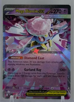Mega Diancie ex 2025 Pokemon TCG #041/094 ME02: Phantasmal Flames Double Rare - Image 1
