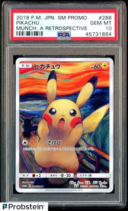 2018 Pokemon JPN Pikachu Munch Retrospective Scream Promo #288 PSA 10 GEM MINT - Image 1